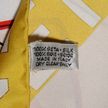 Chanel Silk Coco Heart Scarf Yellow 5 of 5