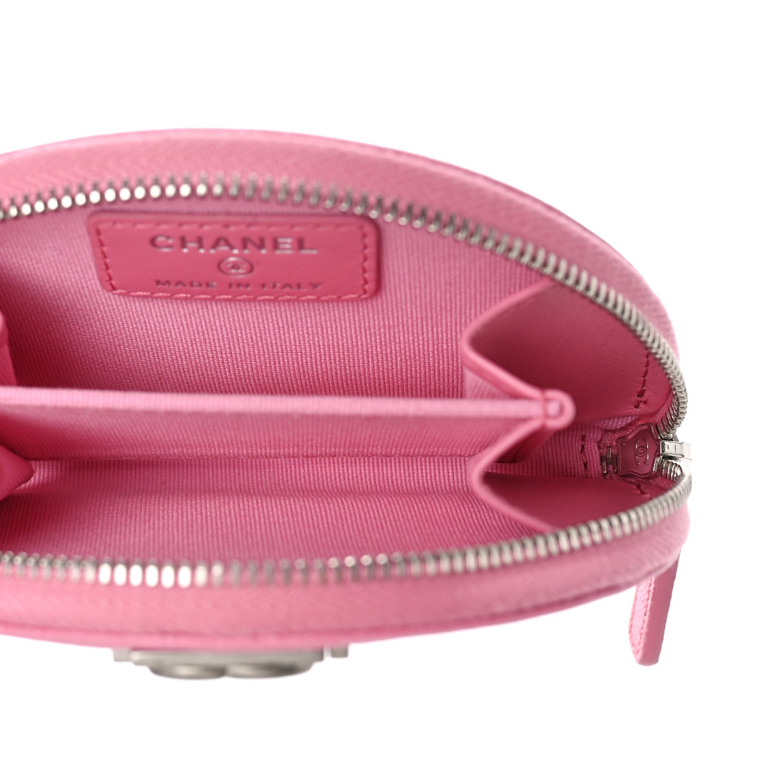 Chanel Caviar Quilted Boy Zipped Coin Purse Light Pink 5 of 10
