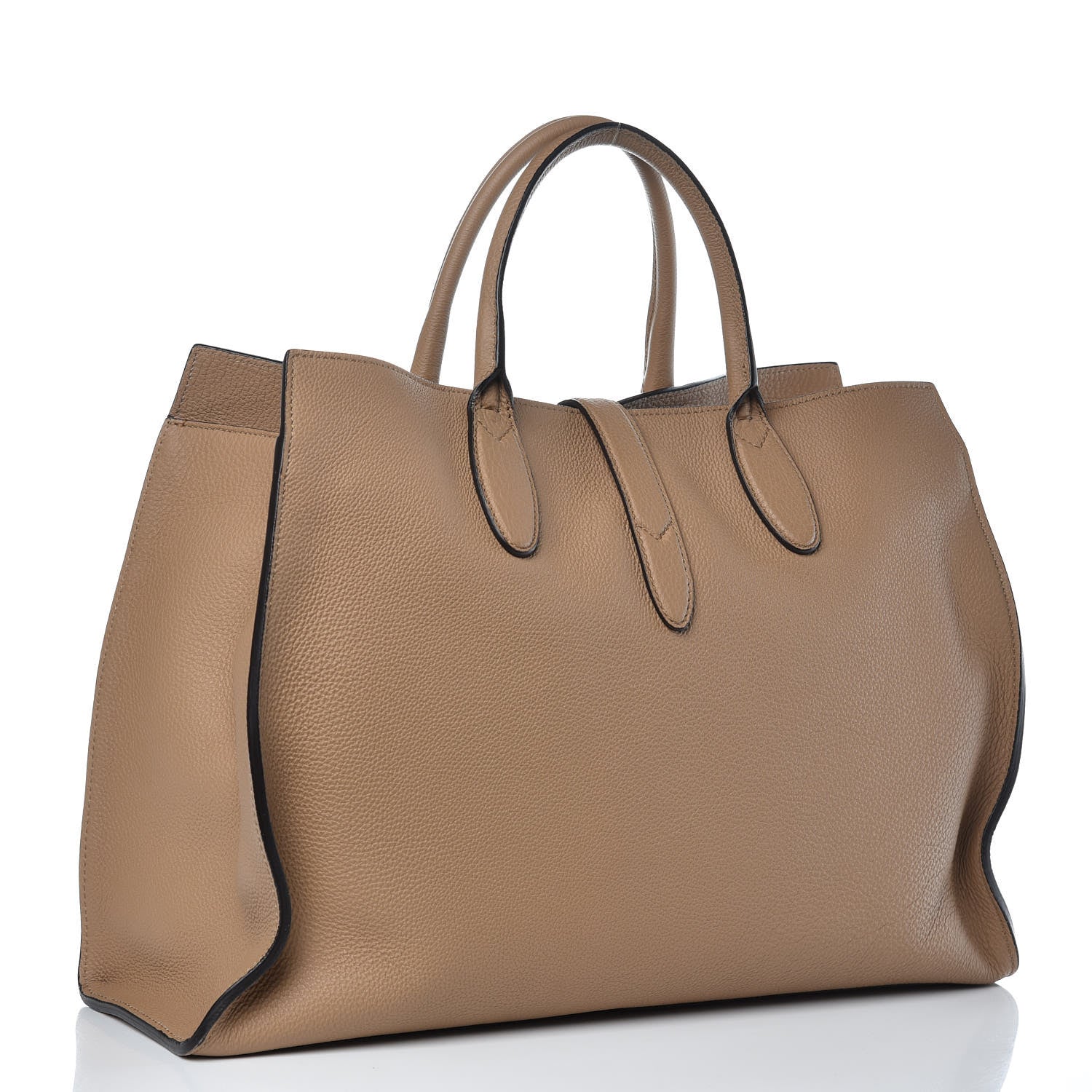 Gucci Soft Calfskin Medium Jackie Top Handle Bag Classic Camel 3 of 10