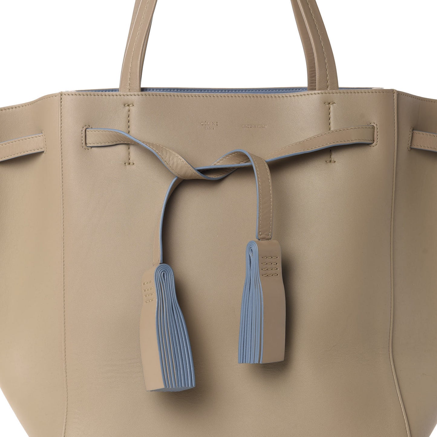 Smooth Calfskin Small Belt Cabas Phantom Beige