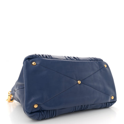 Miu Miu Nappa Matelasse Top Handle Bauletto Inchiostro 4 of 10