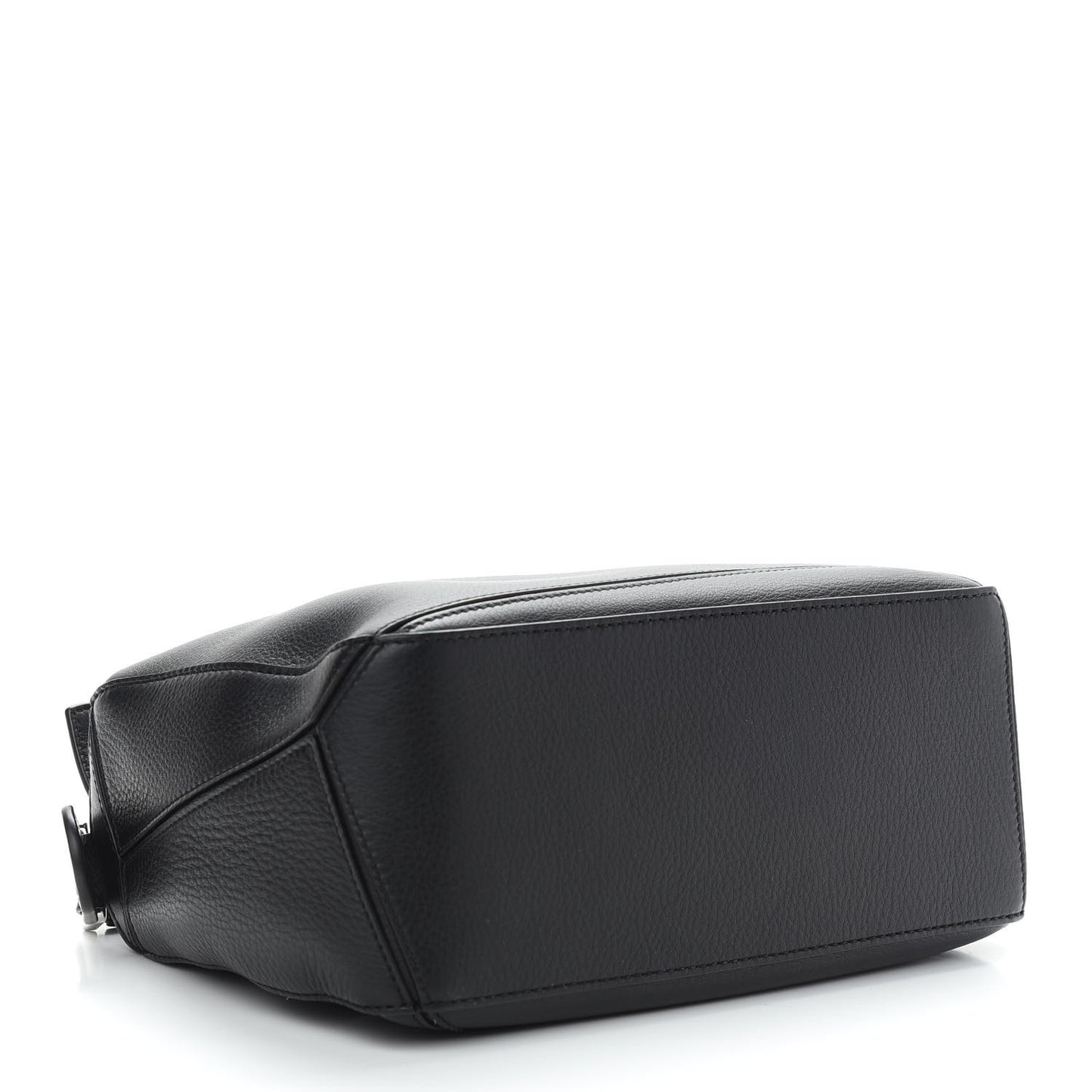 Grained Calfskin Small Puzzle Bag Black