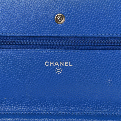 Chanel Caviar Quilted Wallet On Chain WOC Blue 6 of 16