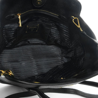 Prada Vitello Daino Top Handle Tote Nero Black 9 of 10