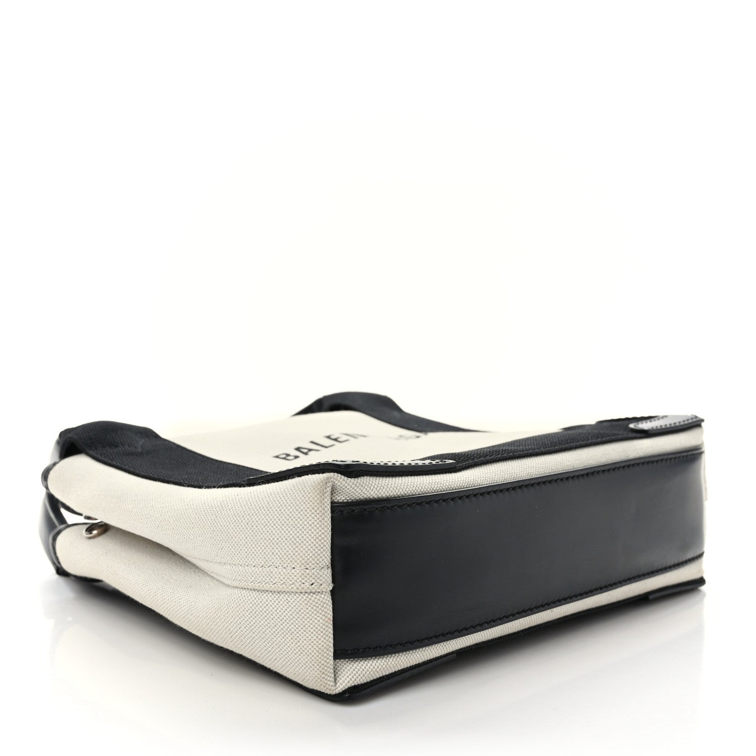 Balenciaga Cotton Canvas Satin Calfskin XS White Black 4 of 13