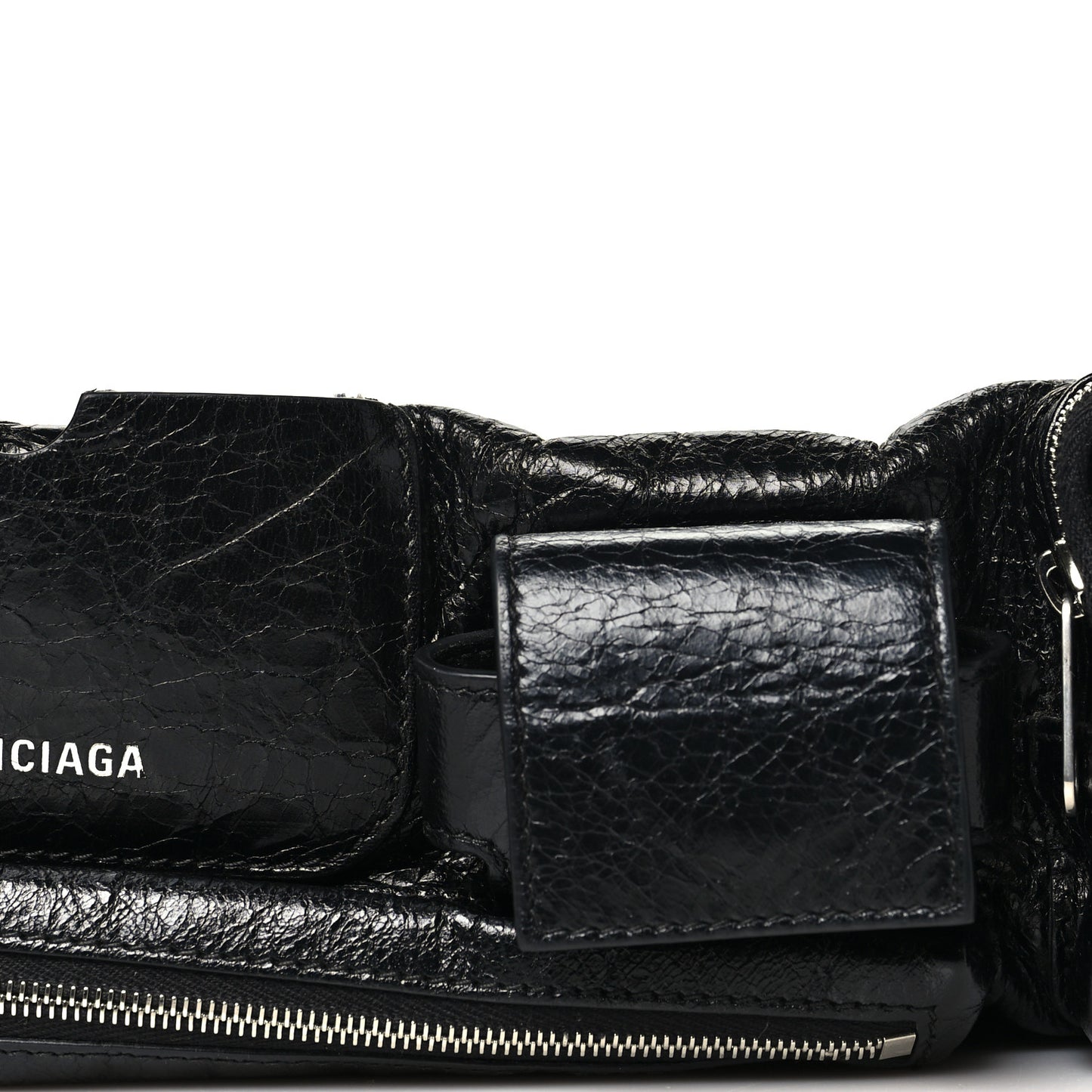 Agneau Arena Superbusy XS Sling Zip Shoulder Bag Black