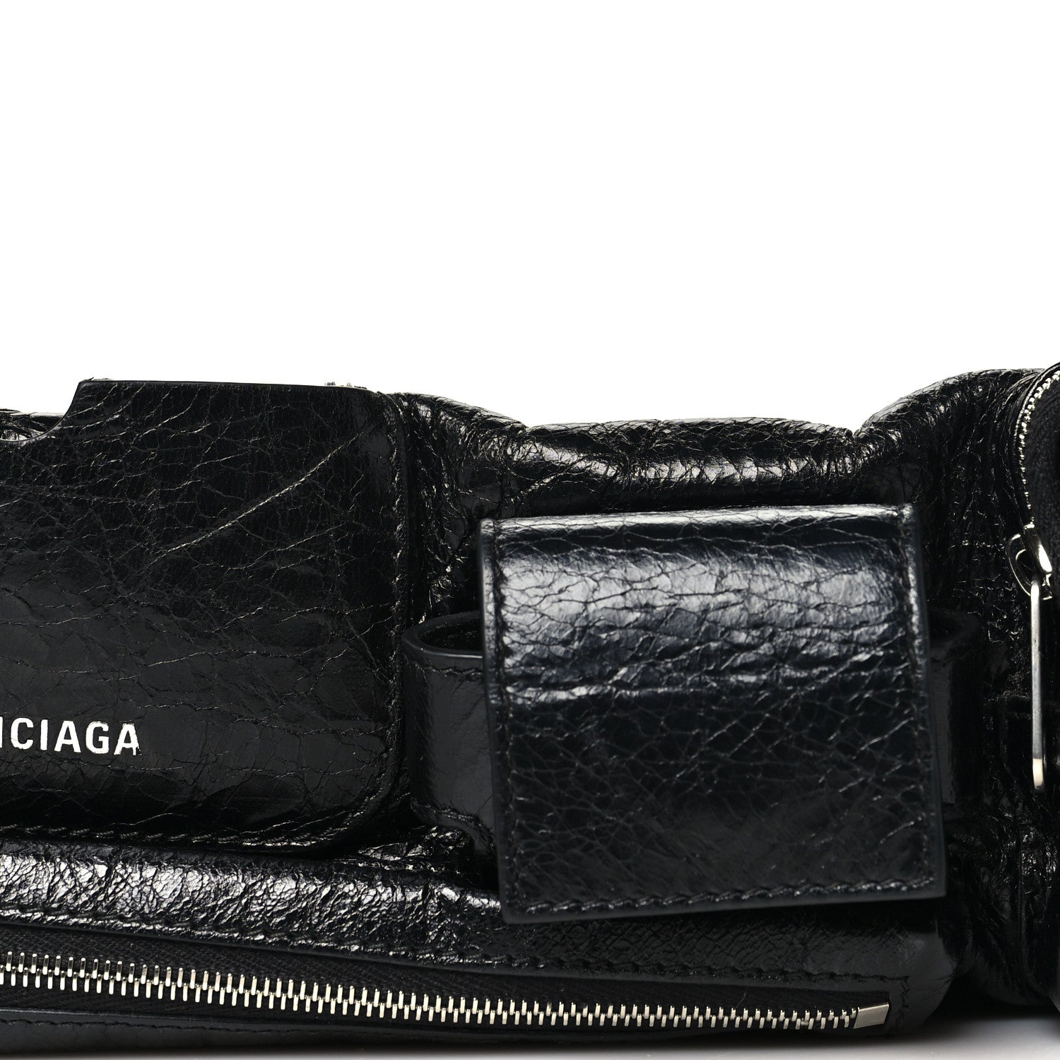 Balenciaga Agneau Arena Superbusy XS Sling Zip Shoulder Bag Black 8 of 10