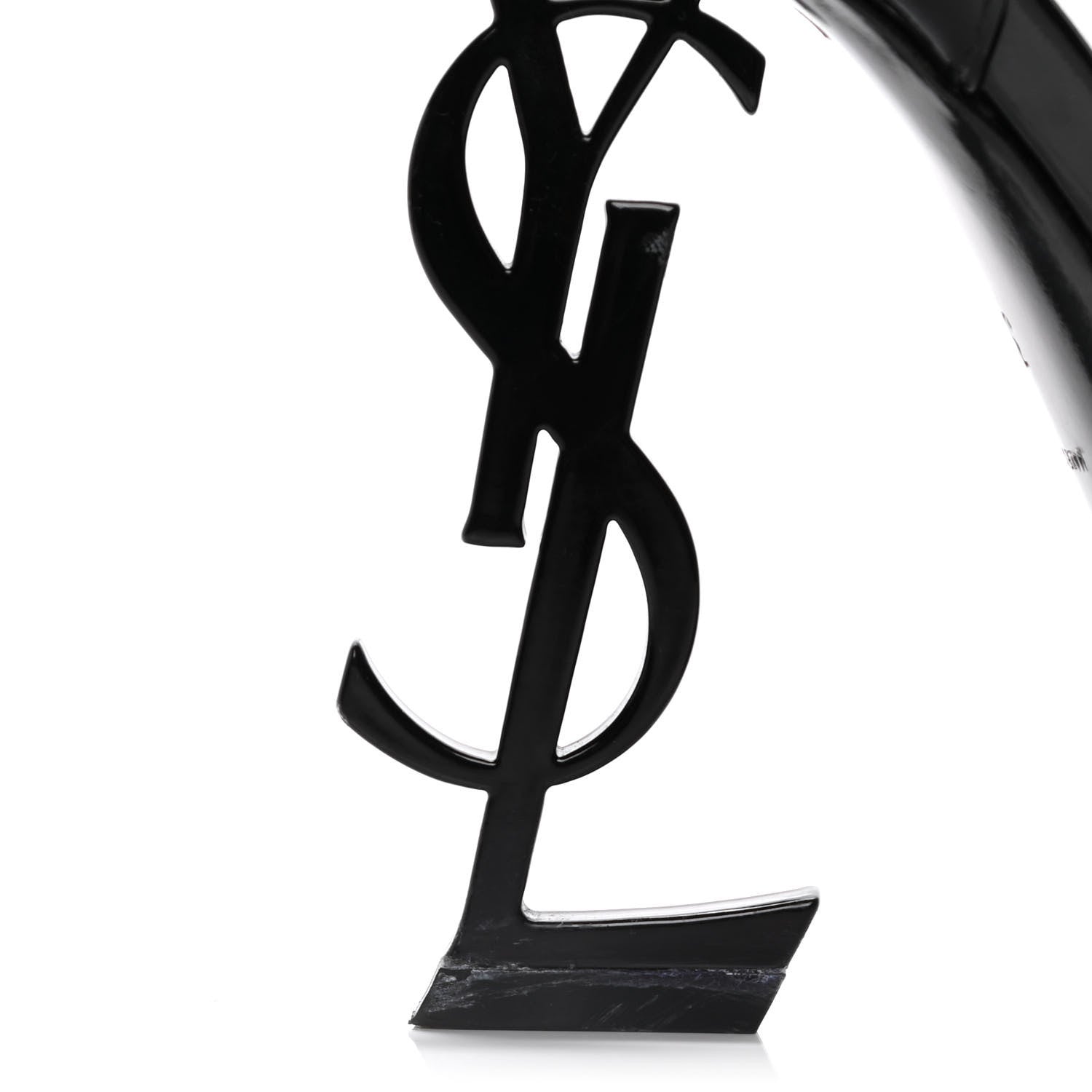 Saint Laurent Patent Calfskin Opyum Sandals 39 Black 12 of 13