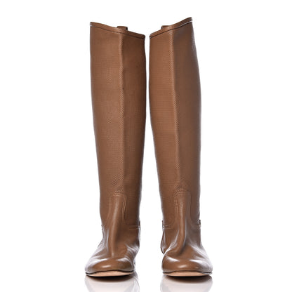 Hermes Lambskin Perforated High Boots 37 2 of 17