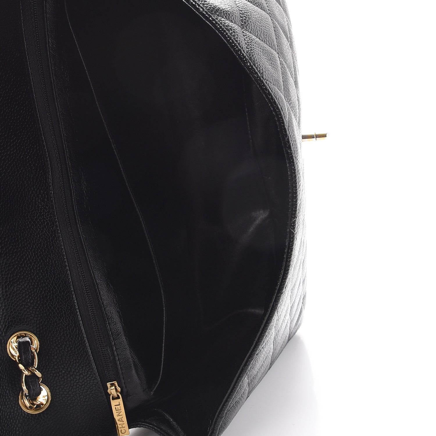 Chanel Caviar Quilted Jumbo Single Flap Black 6 of 13
