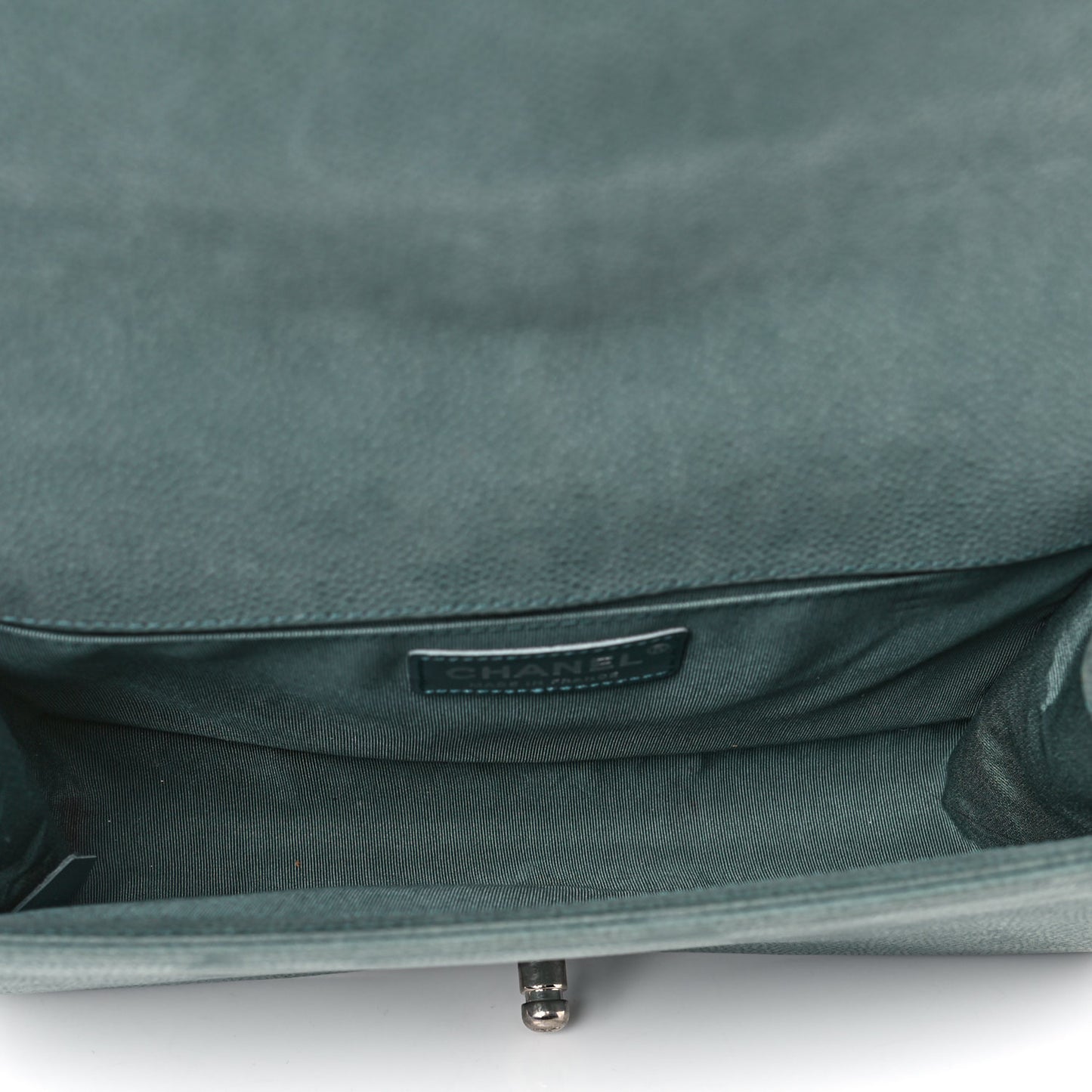 Caviar Quilted Medium Boy Flap Vert Fonce
