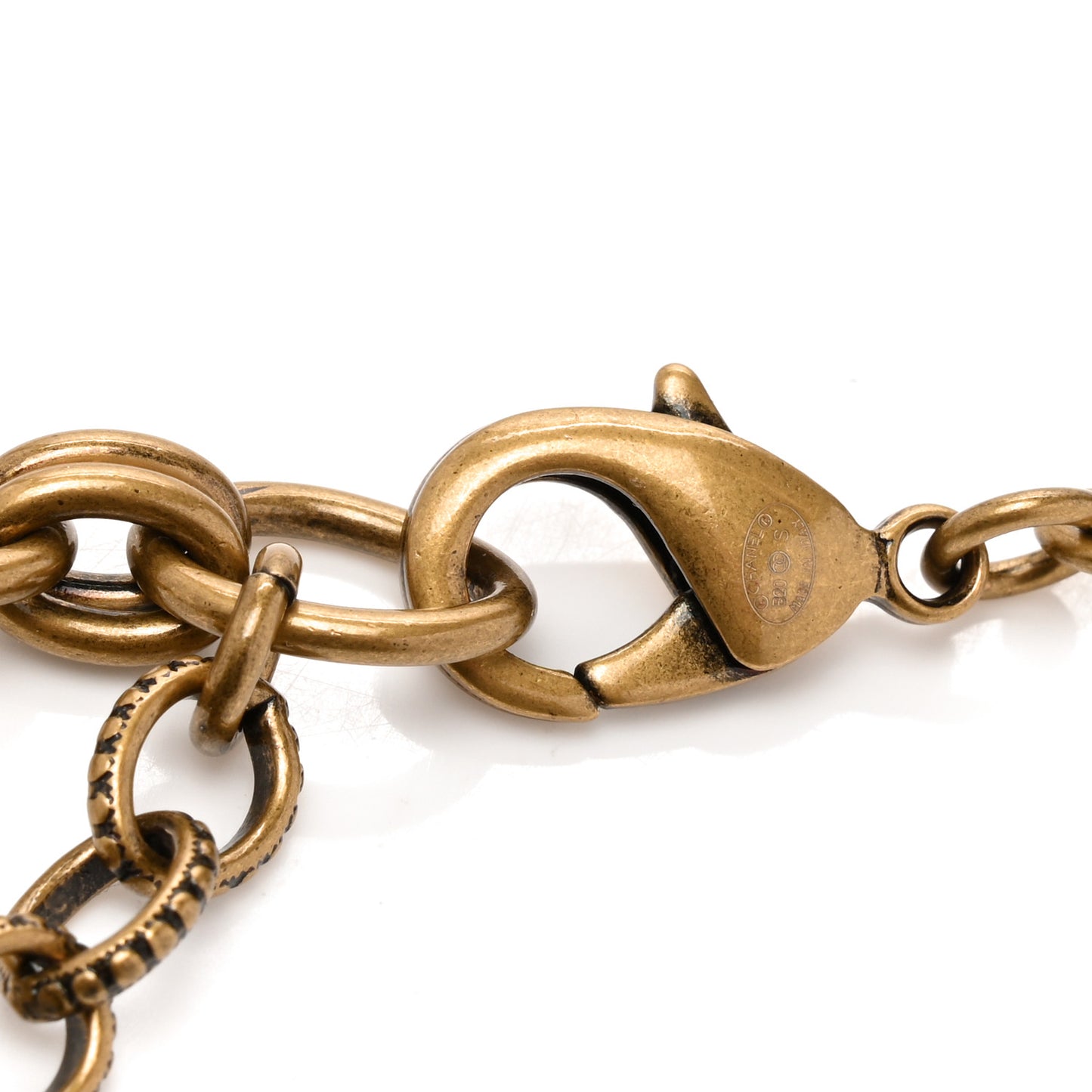 Crystal City of Lights Letter Chain Belt Gold