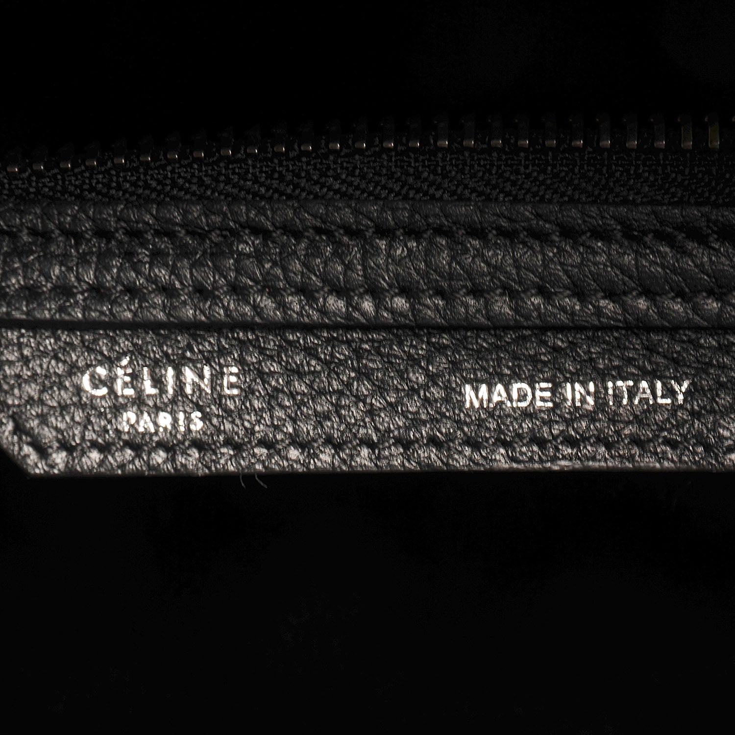 Celine Drummed Calfskin Mini Luggage Black 7 of 8