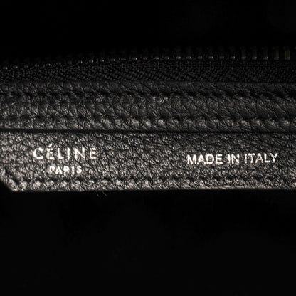 Celine Drummed Calfskin Mini Luggage Black 7 of 8