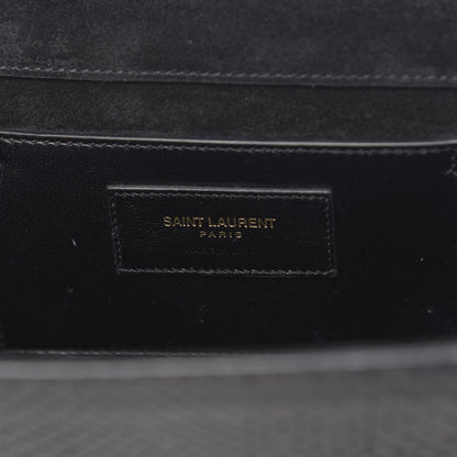 Saint Laurent Snakeskin Medium Classic Monogram Kate Tassel Satchel Black 6 of 10