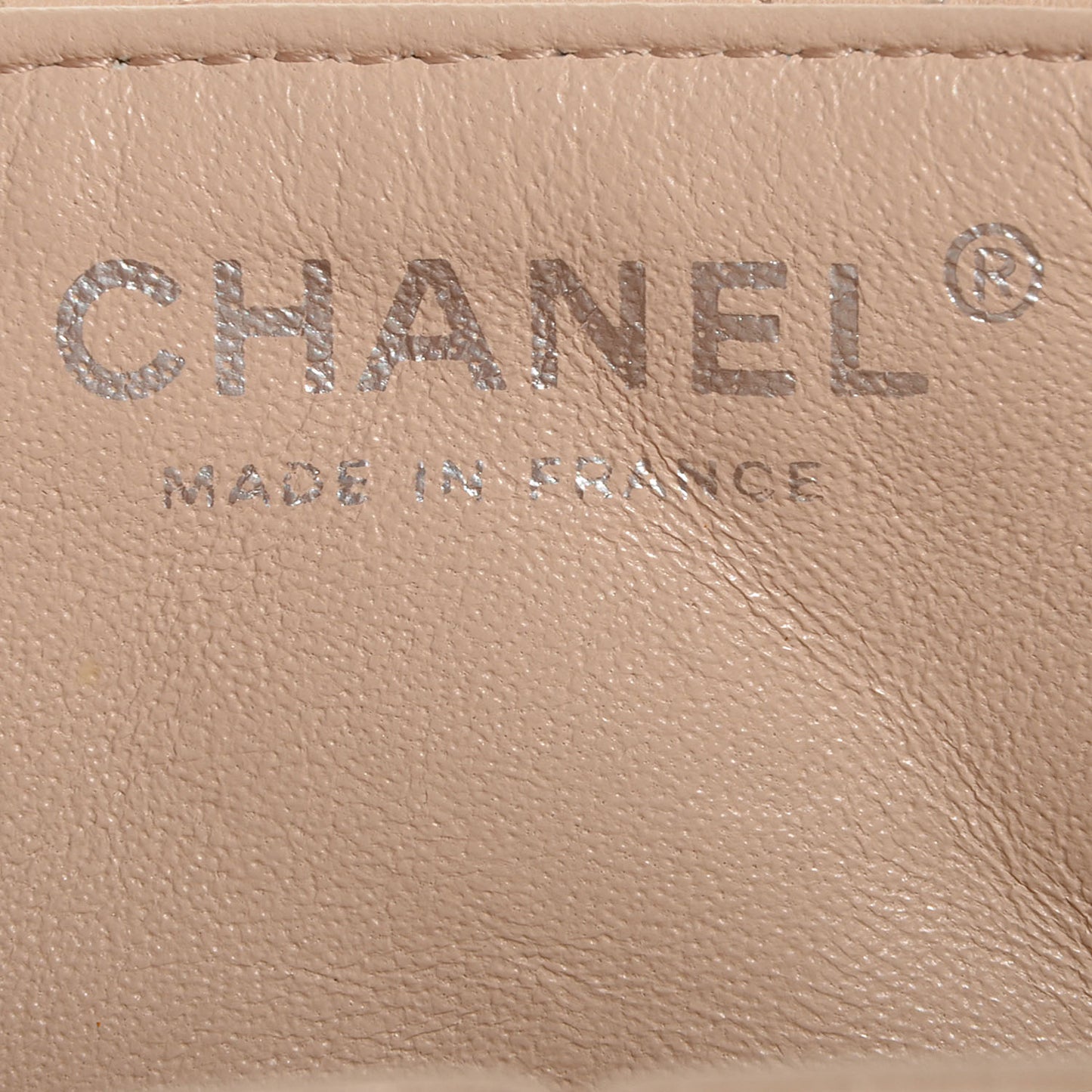 Lambskin Quilted East West Flap Beige