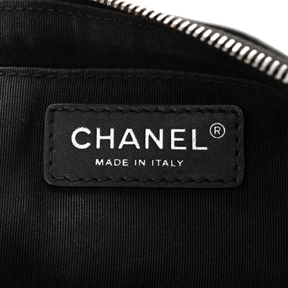 Chanel Crumpled Calfskin Quilted Casual Rock Waist Bag Fanny Pack Black 6 of 11