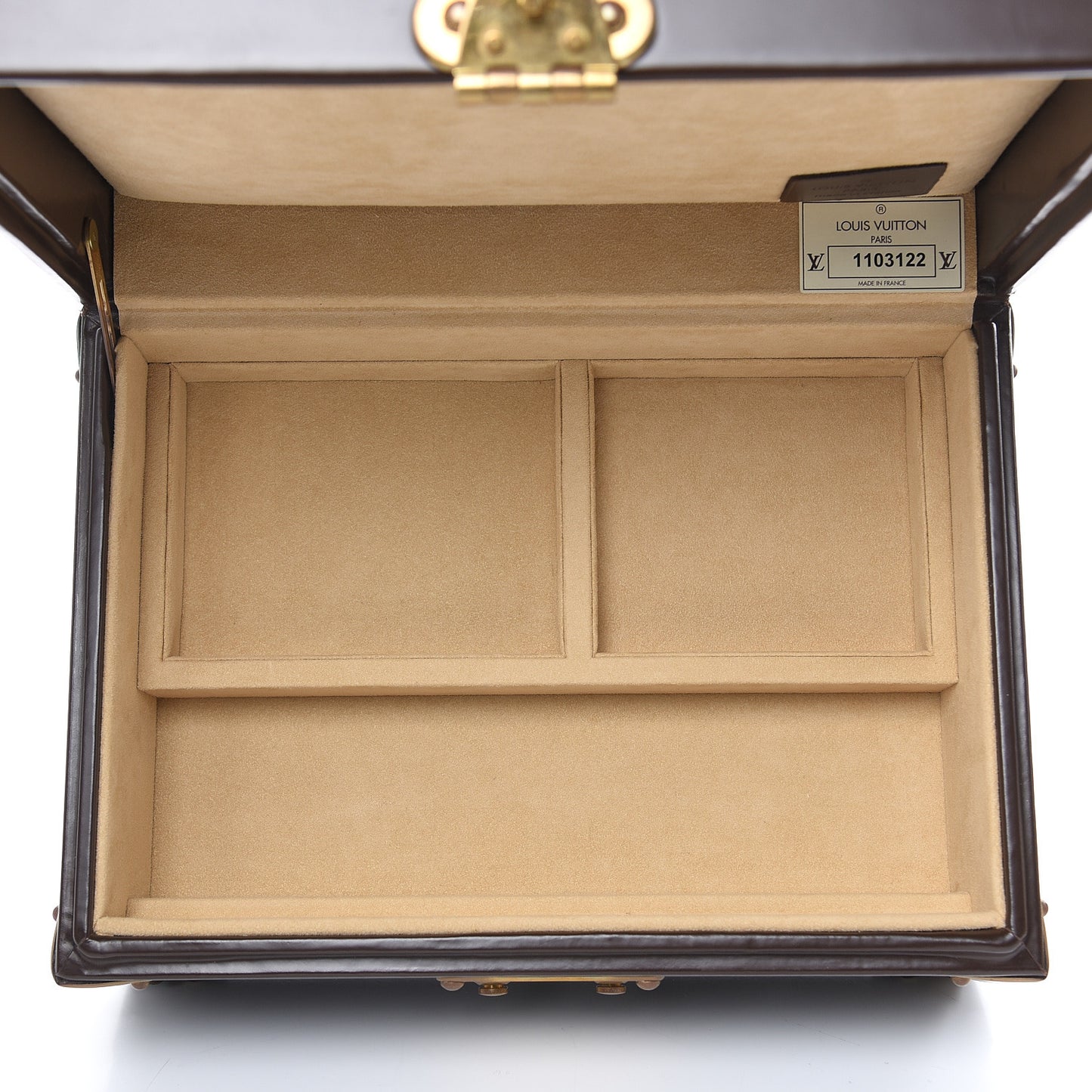 Calfskin Jewelry Trunk Brown