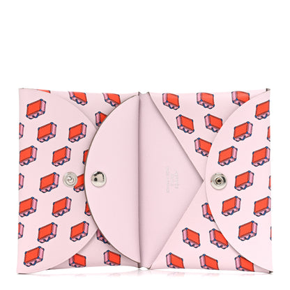 Hermes Swift Valises Calvi Duo Card Case Mauve Pale 5 of 8