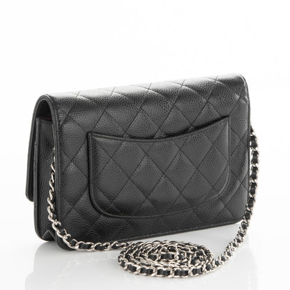 Chanel Caviar Quilted Wallet On Chain WOC Black 3 of 8