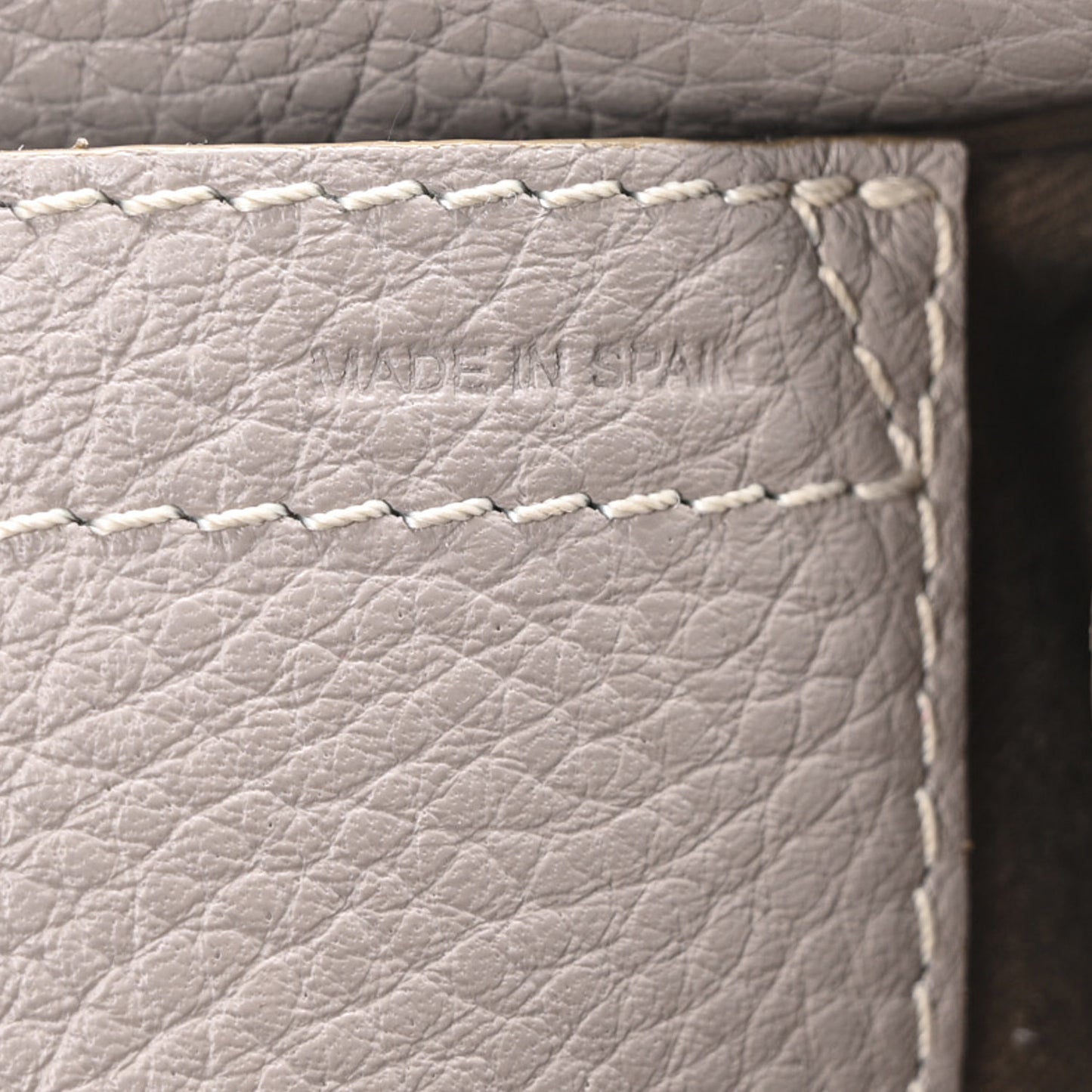 Grained Calfskin Small Marcie Saddle Bag Cashmere Grey