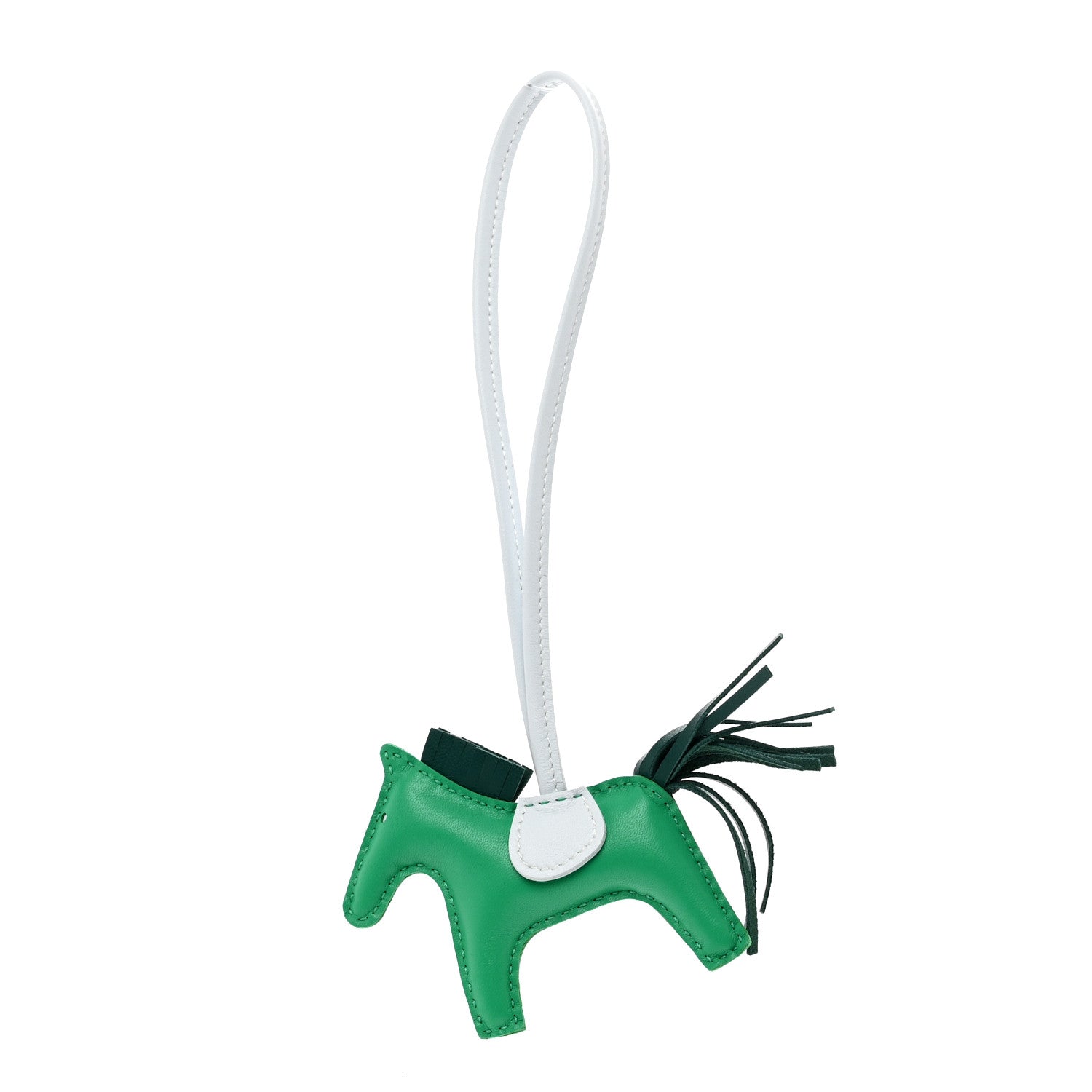 Hermes Milo Lambskin Grigri Rodeo Horse Bag Charm PM Menthe 1 of 4