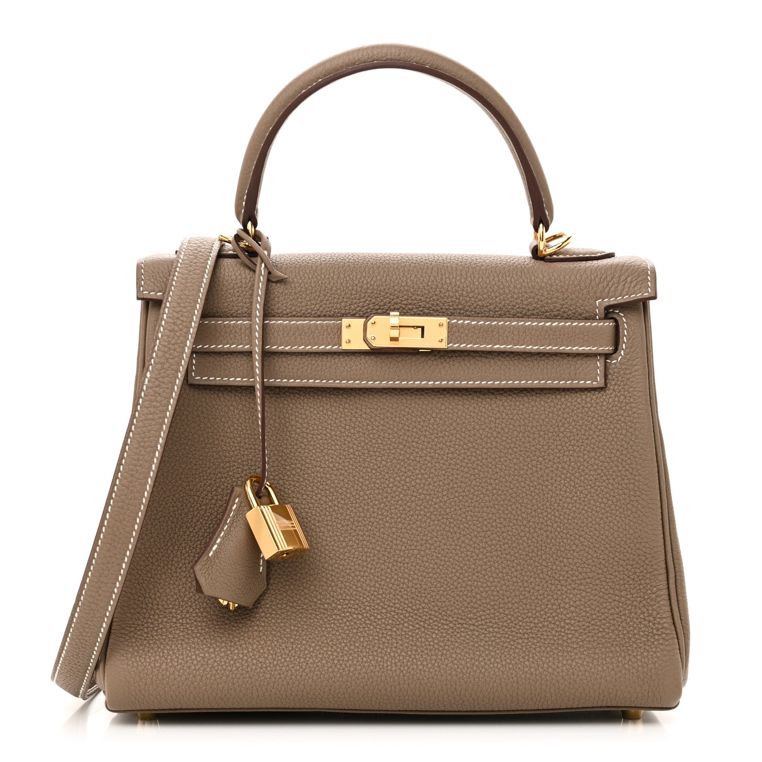 Hermes Togo Kelly Retourne 25 Etoupe 1 of 11