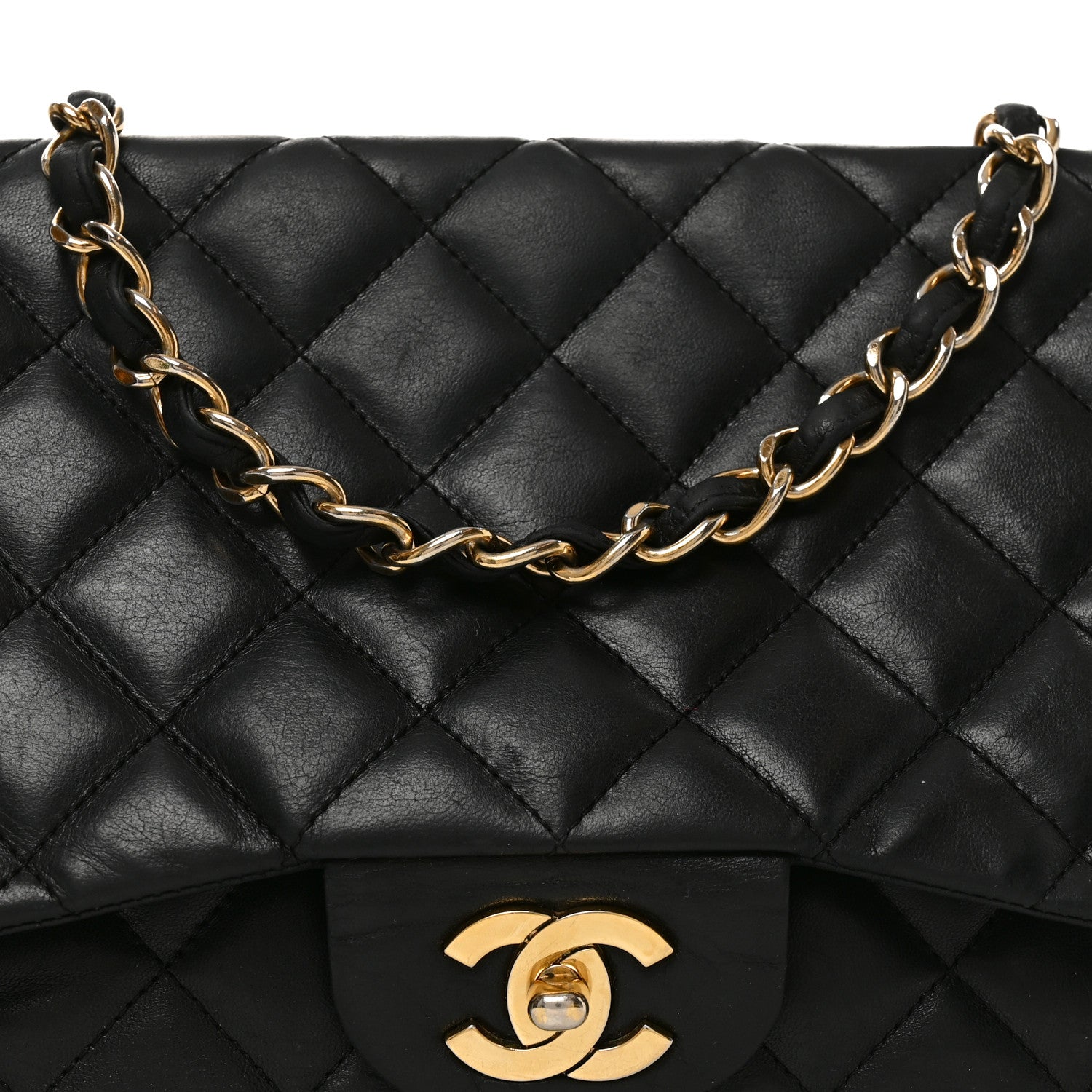 Chanel Lambskin Quilted Jumbo Single Flap Black 1904544 – FASHIONPHILE