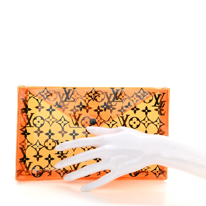 Louis Vuitton PVC Monogram Printed Envelope Pouch Orange 2 of 5