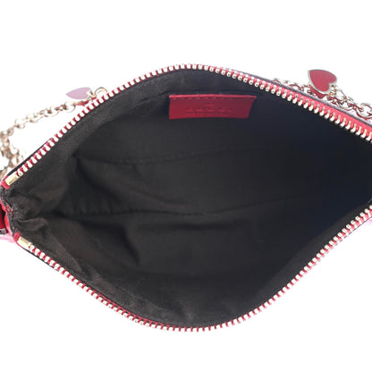 Gucci Guccissima Heart Chain Pochette Red 4 of 4