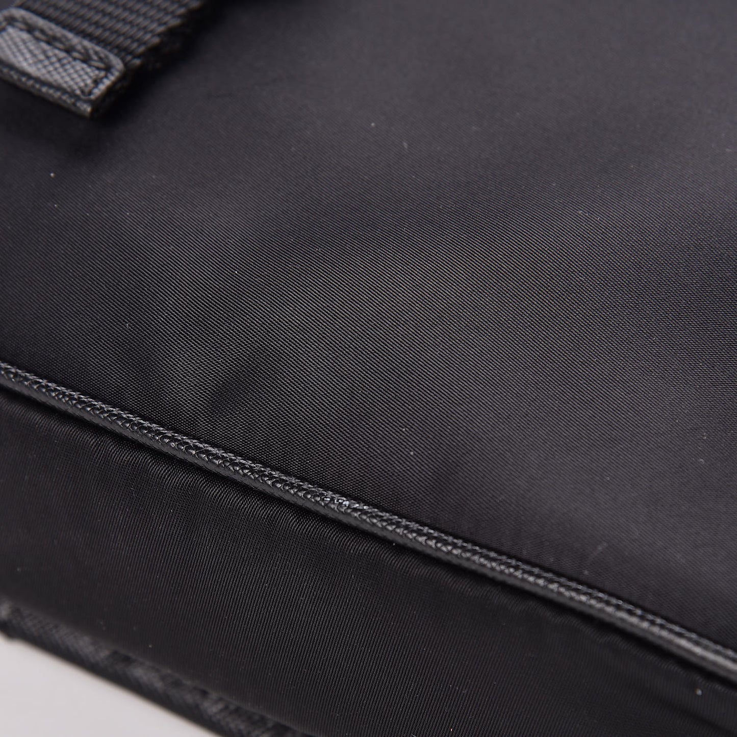 Tessuto Nylon Saffiano Messenger Satchel Black