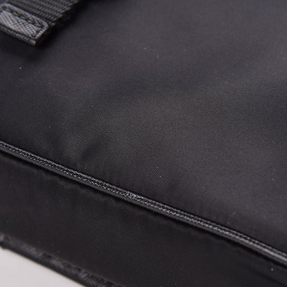 Prada Tessuto Nylon Saffiano Messenger Satchel Black 10 of 10