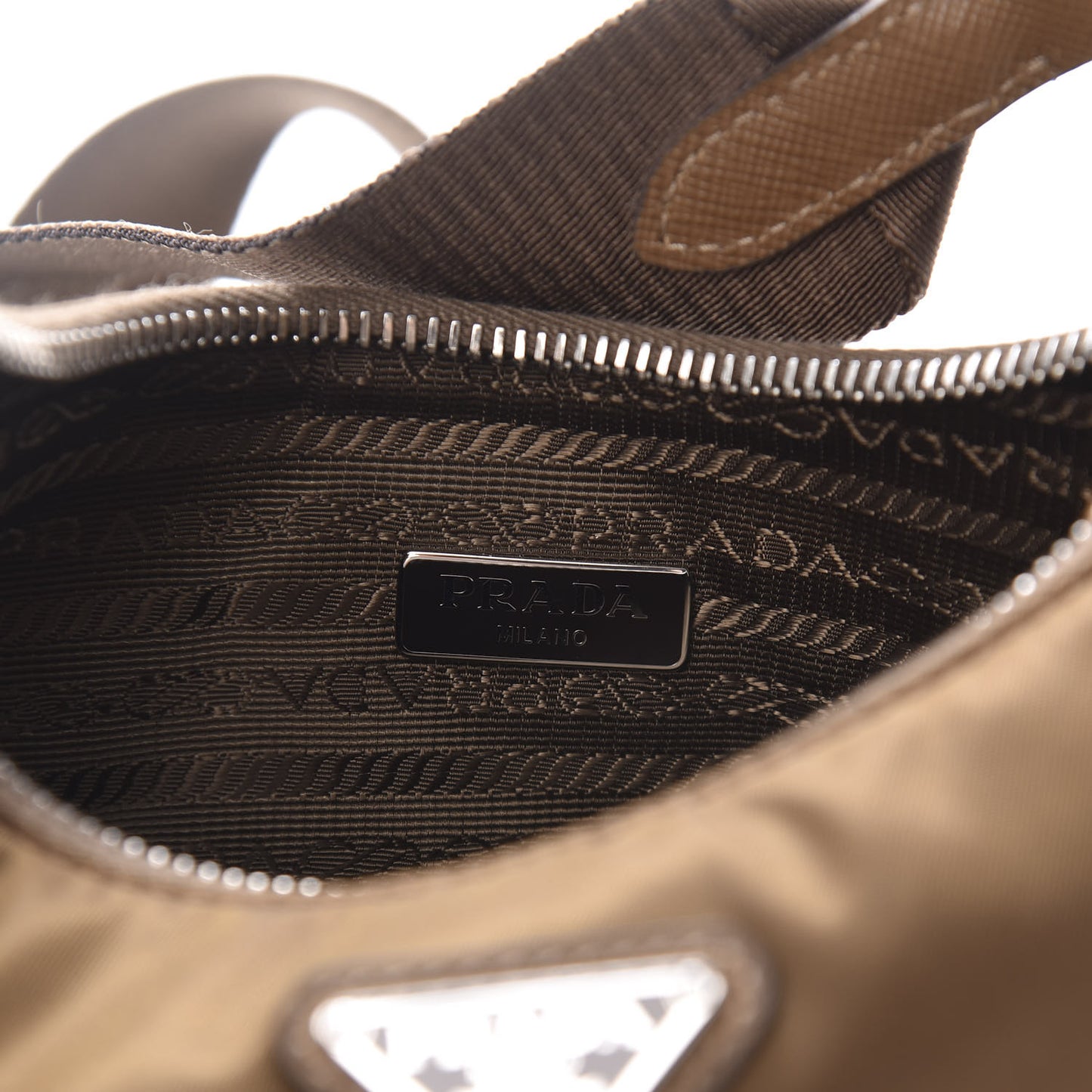 Tessuto Nylon Saffiano Re-Edition 2005 Shoulder Bag Cacao