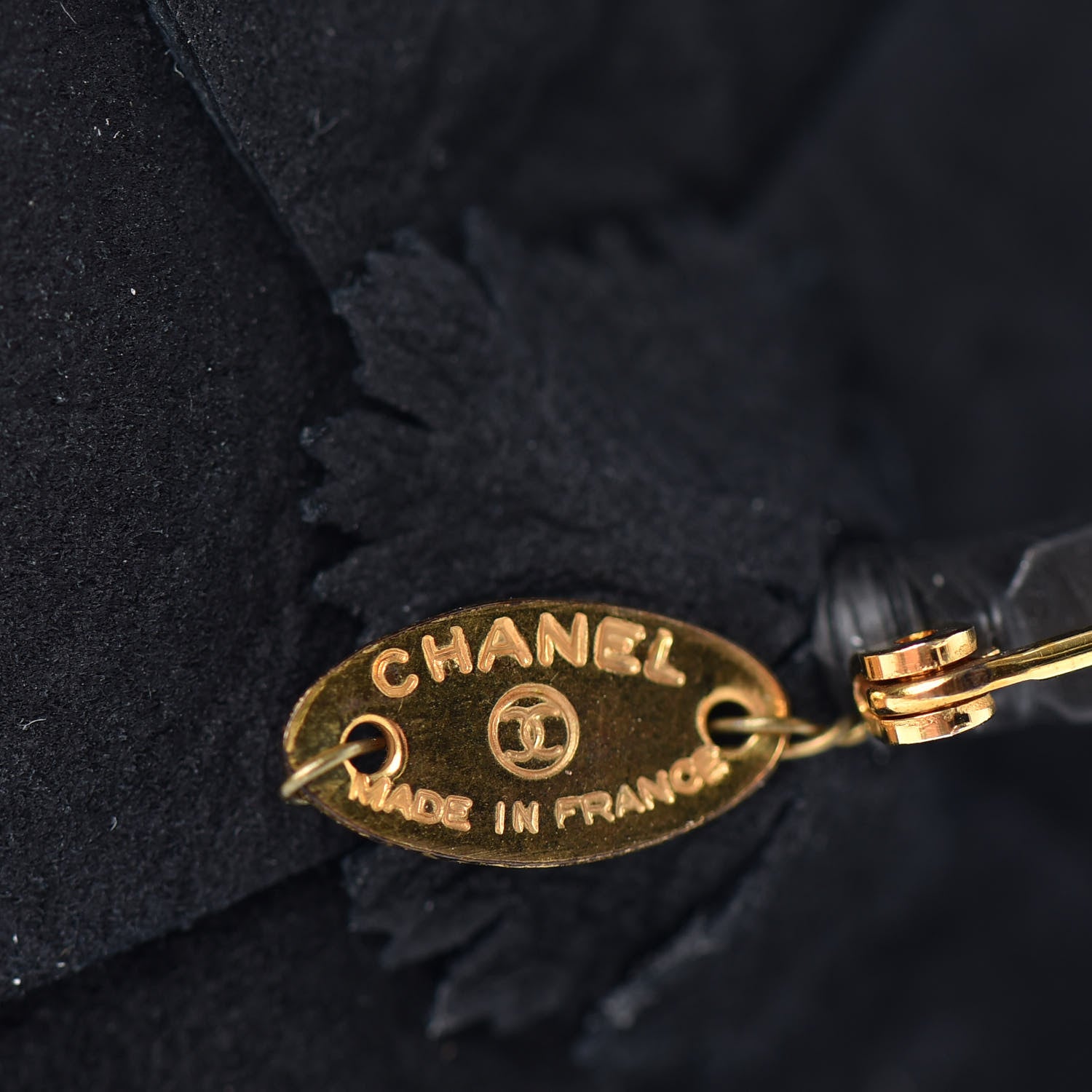 Chanel Lambskin Camellia Brooch Black 4 of 4