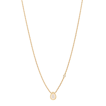 Boucheron 18K Yellow Gold Diamond Mother of Pearl XS Serpent Boheme Necklace 1 of 4