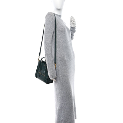 Celine Drummed Calfskin Nano Luggage Amazone 2 of 10