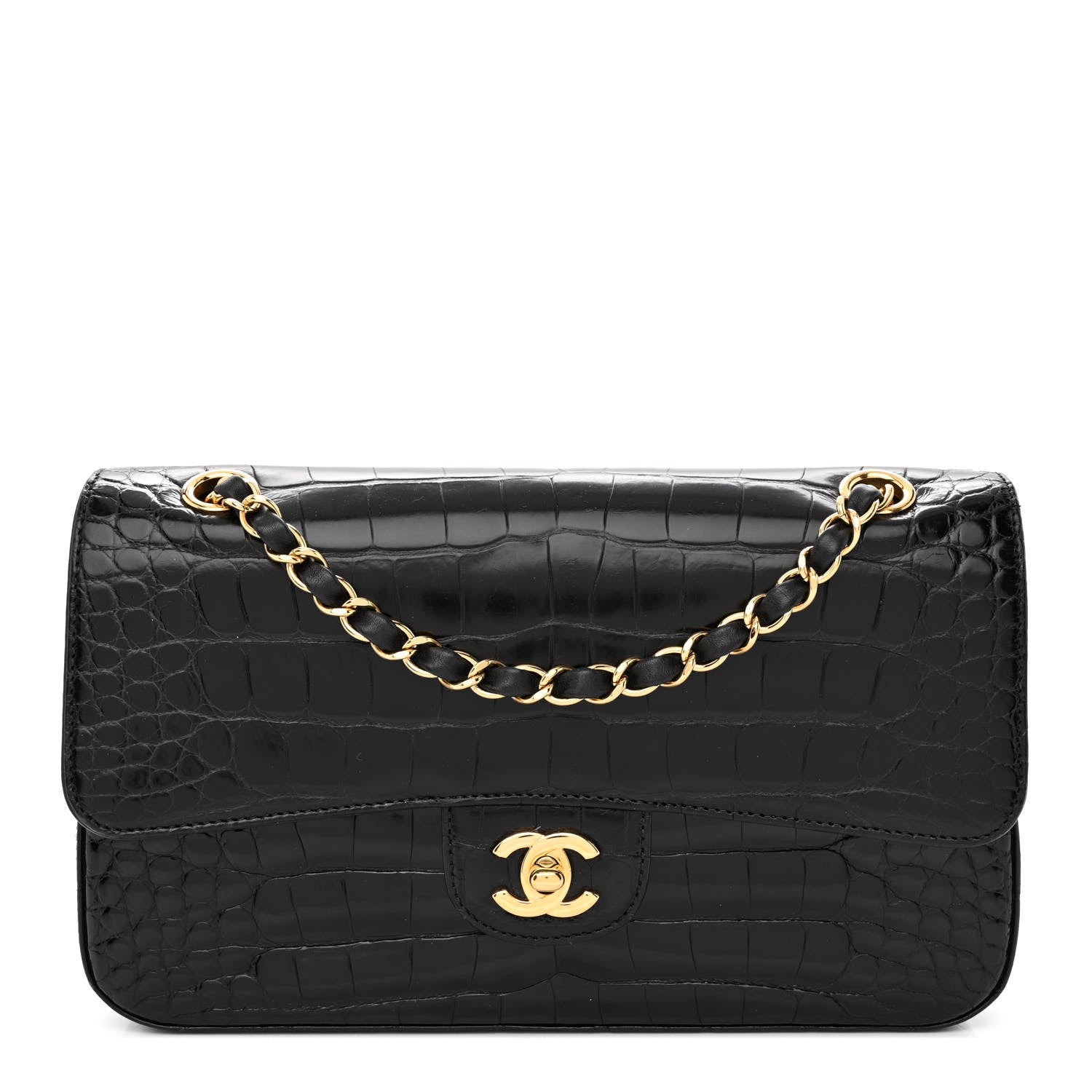 Chanel Alligator Medium Double Flap Black 1 of 9
