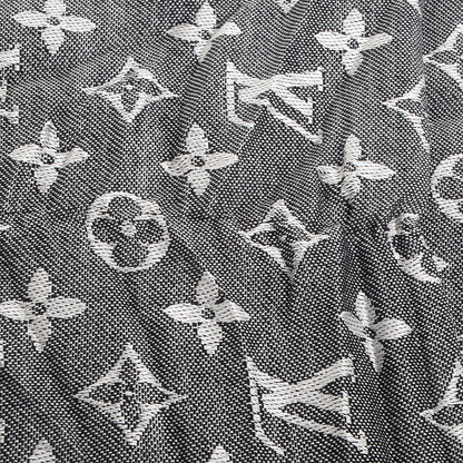 Louis Vuitton Silk Wool Monogram Denim Shawl Black 5 of 6