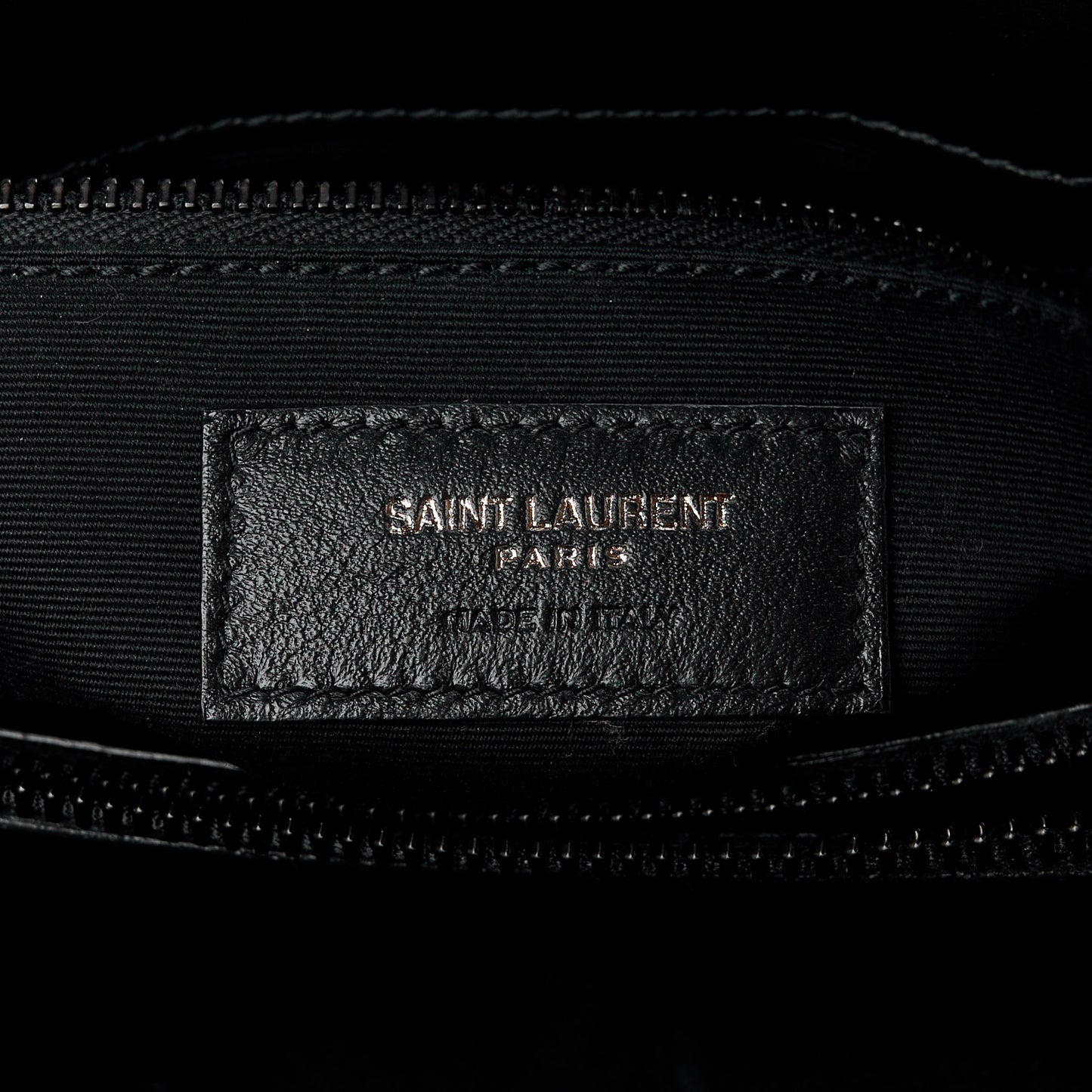 Calfskin Y Quilted Monogram Monochrome Medium Loulou Chain Satchel Black
