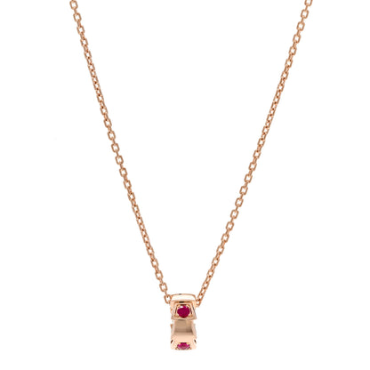 Bulgari 18K Rose Gold Ruby Serpenti Viper Pendant Necklace 1 of 7