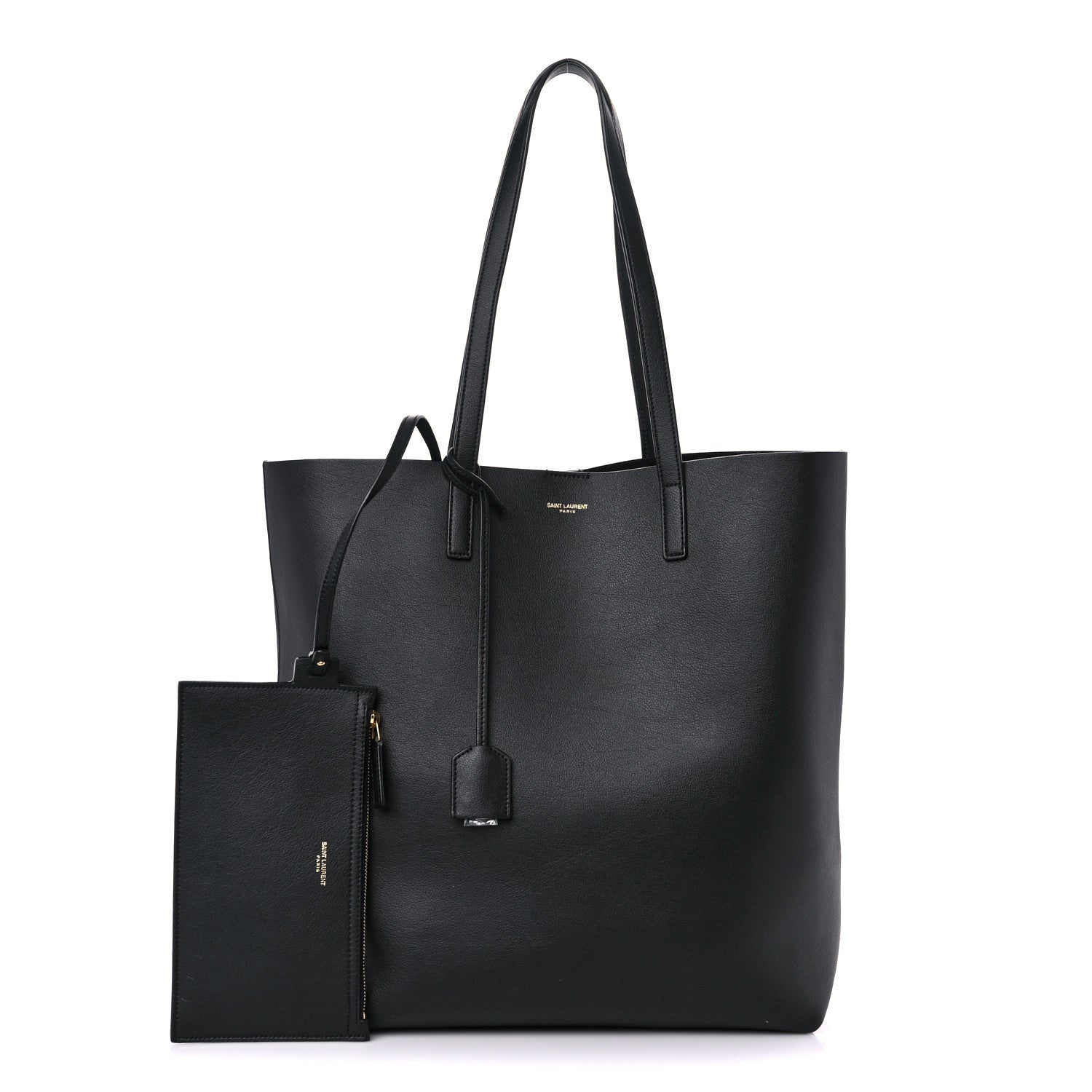 Saint Laurent Calfskin North-South Shopping Tote Black 1 of 10