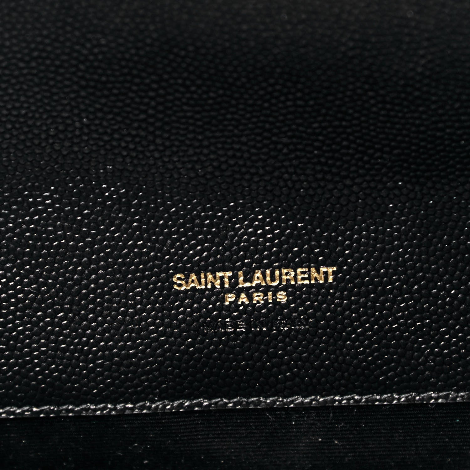 Saint Laurent Grain De Poudre Matelasse Chevron Monogram Envelope Clutch Black 7 of 7
