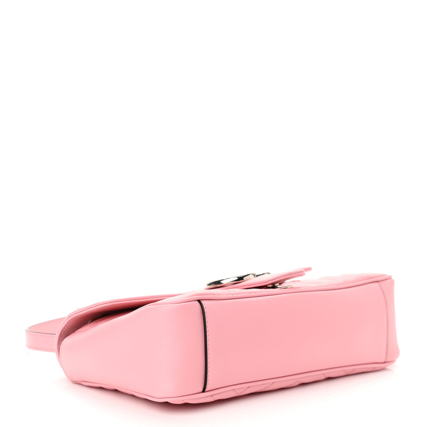 Calfskin Matelasse Small GG Marmont Shoulder Bag Wild Rose