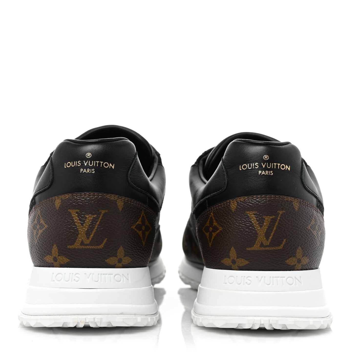 Monogram Mens Run Away Sneakers 10 Black