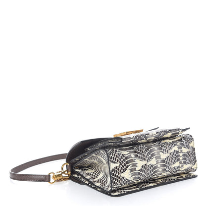 Givenchy Elaphe Goatskin Small GV3 Shoulder Bag Brown Natural 4 of 8