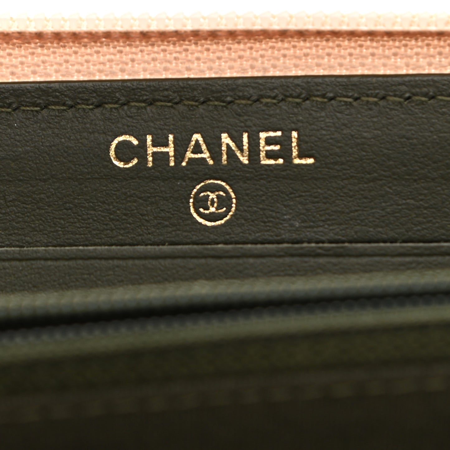 Caviar Quilted Small Boy Zip Around Wallet Beige