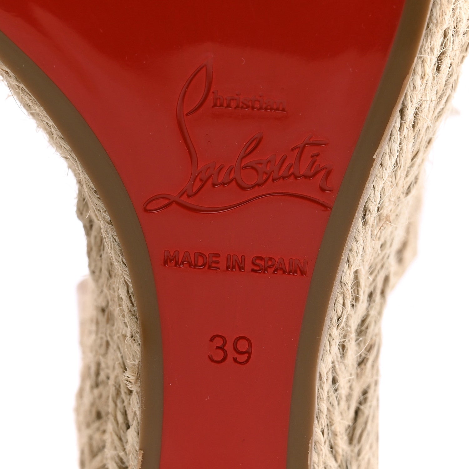 Christian Louboutin Calfskin Chocazeppa Spikes 120 Platform Wedge Sandals 39 Leche 7 of 10