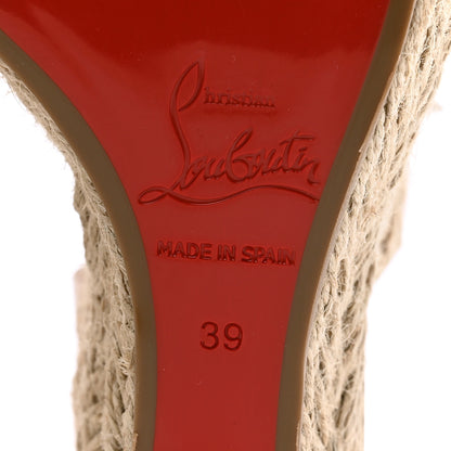 Christian Louboutin Calfskin Chocazeppa Spikes 120 Platform Wedge Sandals 39 Leche 7 of 10
