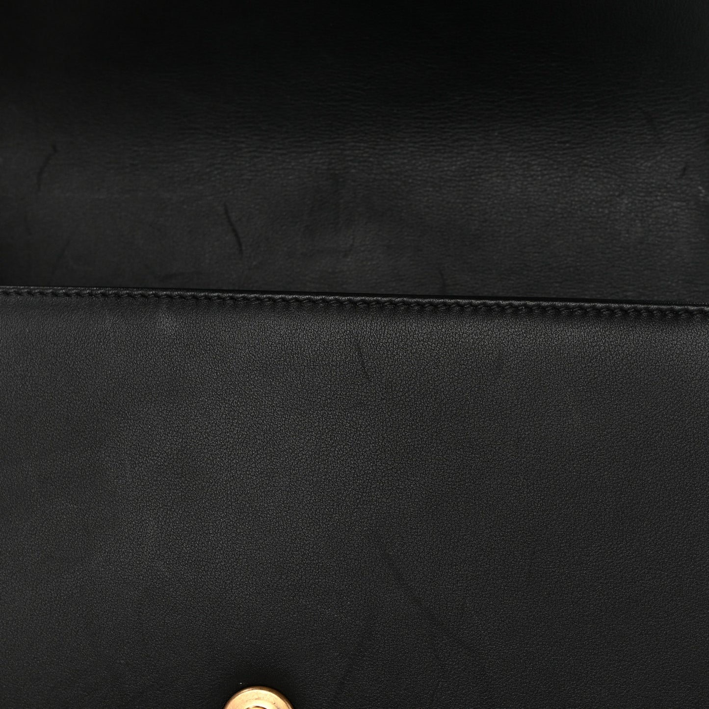 Lambskin Quilted Medium Boy Flap Black