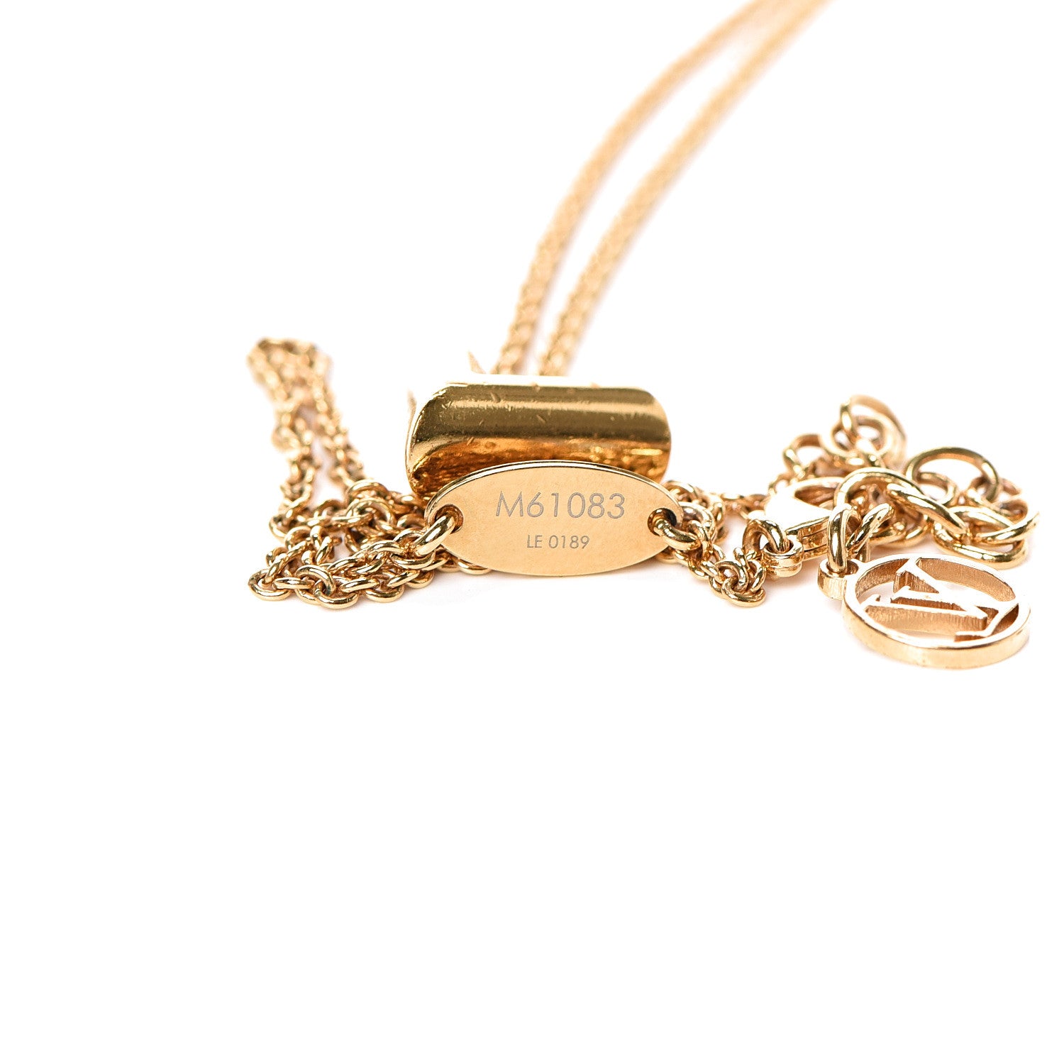 Louis Vuitton Essential V Necklace Gold 5 of 5
